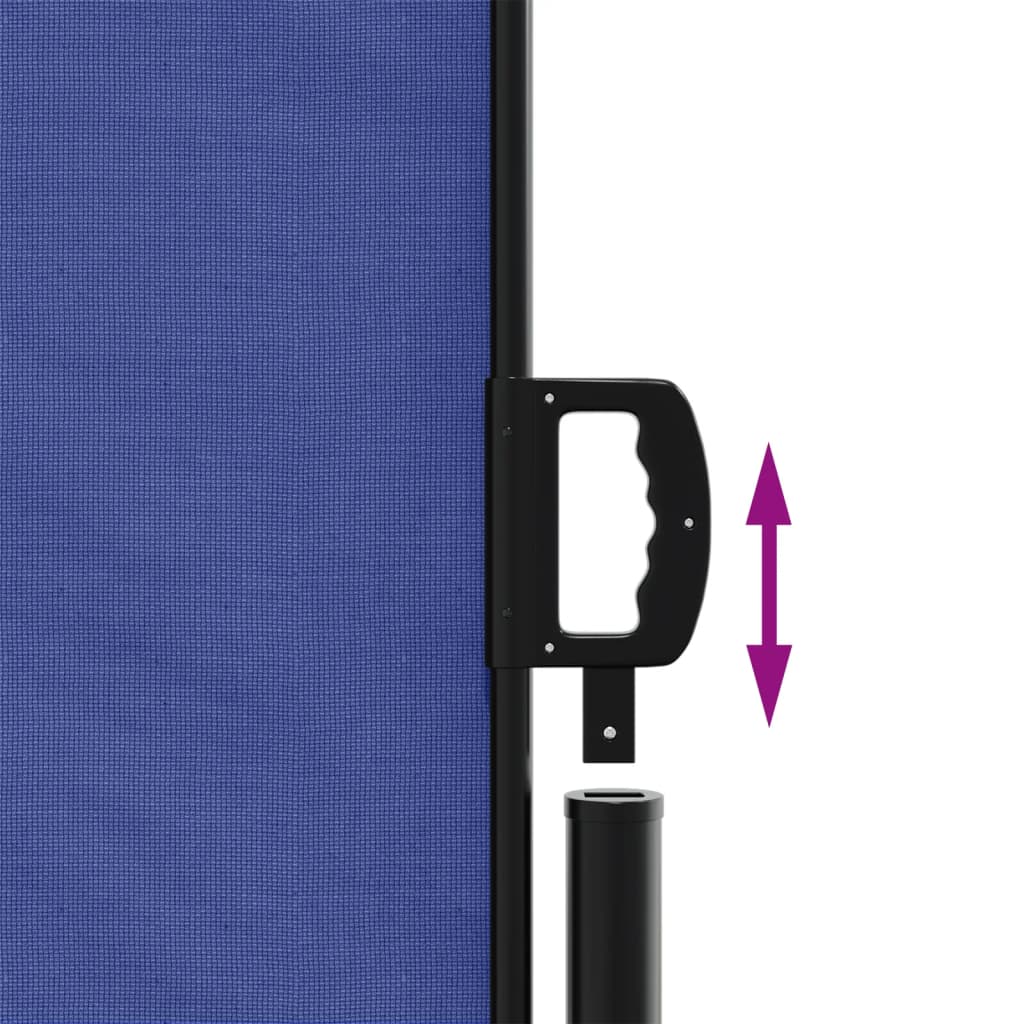 vidaXL Retractable Side Awning Blue 140x1200 cm 6