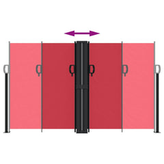 vidaXL Retractable Side Awning Red 140x1200 cm 5