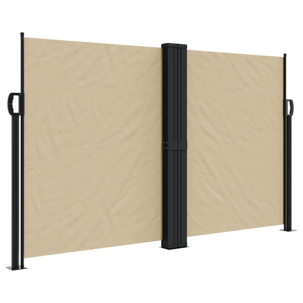 vidaXL Retractable Side Awning Beige 140x1200 cm 2
