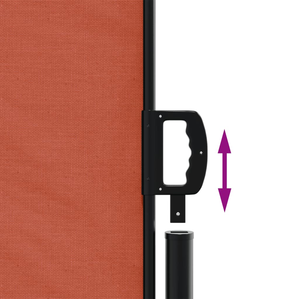 vidaXL Retractable Side Awning Terracotta 140x1200 cm 6