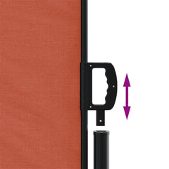 vidaXL Retractable Side Awning Terracotta 140x1200 cm 6