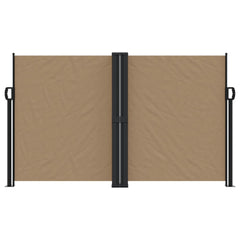 vidaXL Retractable Side Awning Taupe 140x1200 cm 3