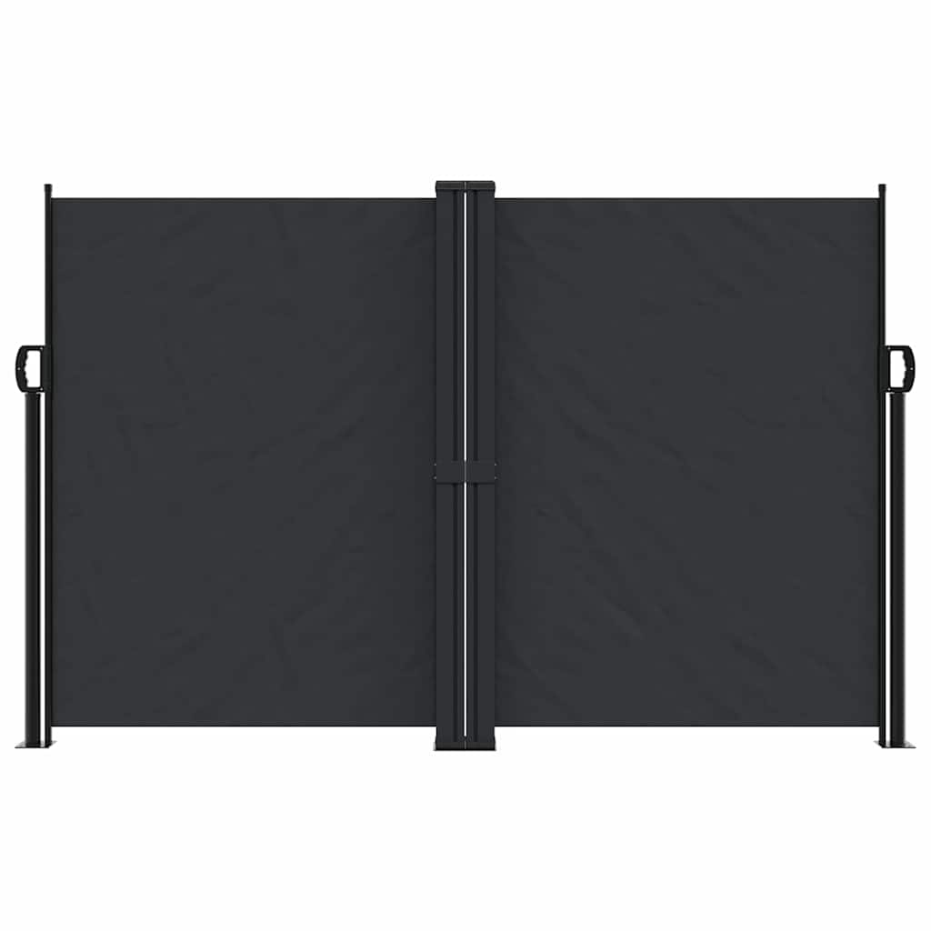 vidaXL Retractable Side Awning Black 160x1200 cm 3