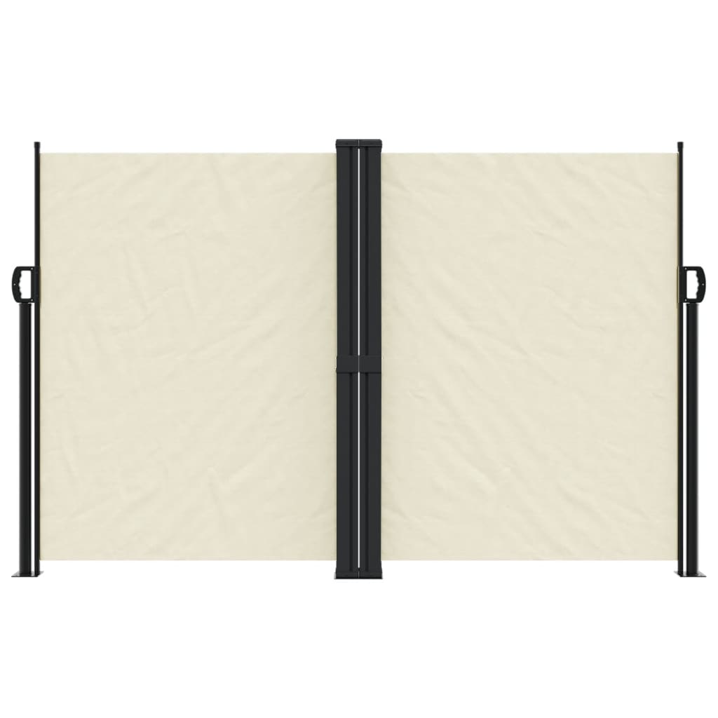 vidaXL Retractable Side Awning Cream 160x1200 cm 3