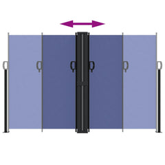 vidaXL Retractable Side Awning Blue 160x1200 cm 5