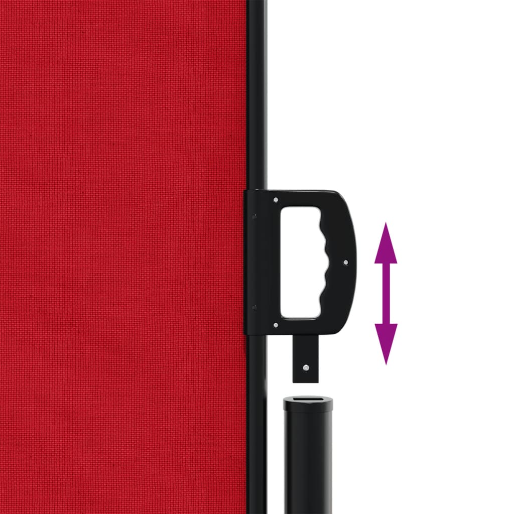 vidaXL Retractable Side Awning Red 160x1200 cm 6