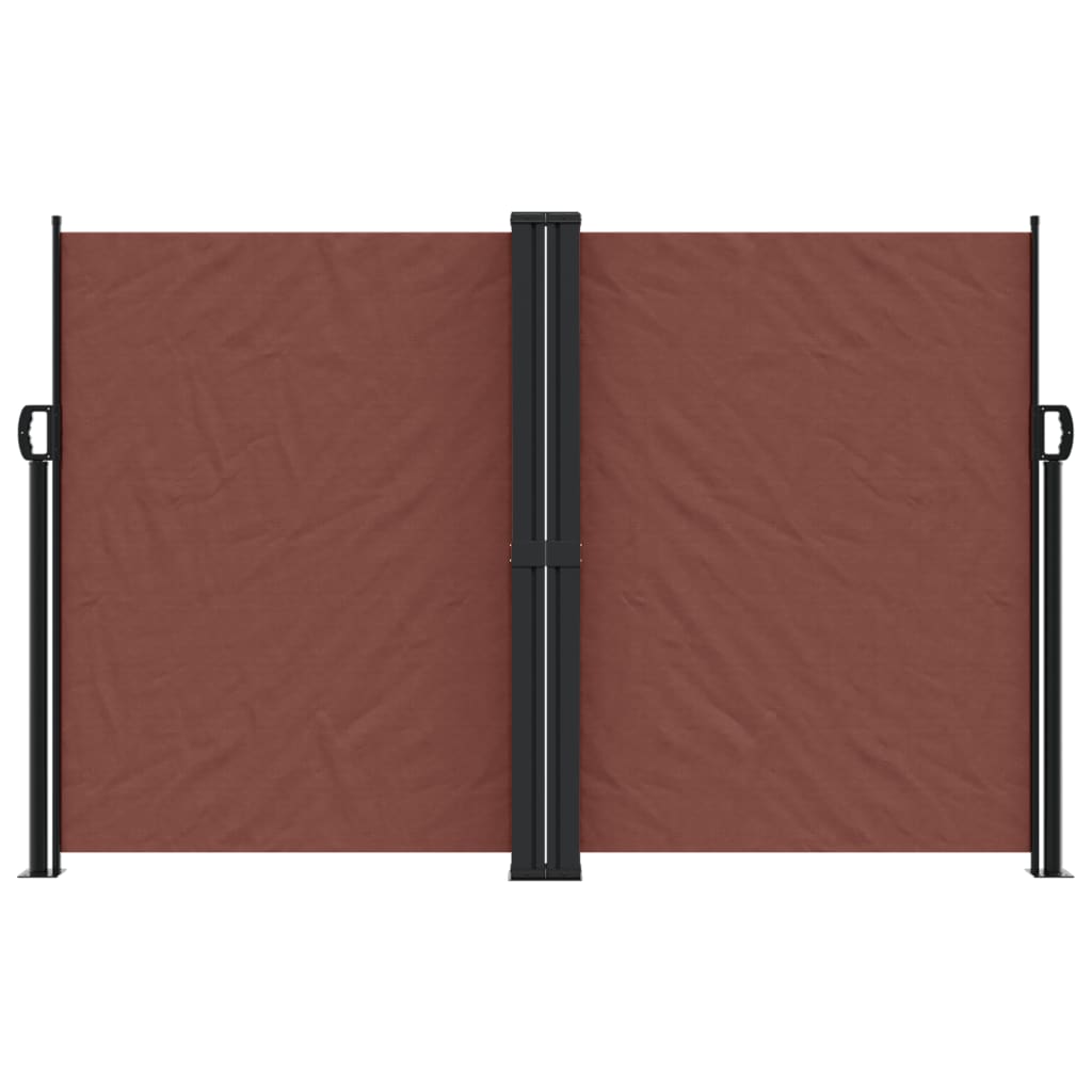 vidaXL Retractable Side Awning Brown 160x1200 cm 3