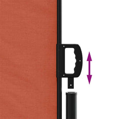 vidaXL Retractable Side Awning Terracotta 160x1200 cm 6