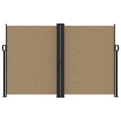 vidaXL Retractable Side Awning Taupe 160x1200 cm 3