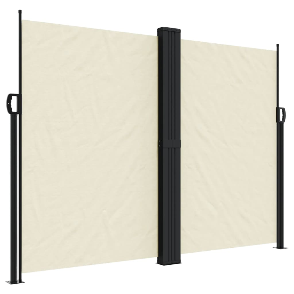 vidaXL Retractable Side Awning Cream 180x1200 cm 2