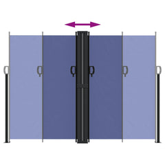 vidaXL Retractable Side Awning Blue 180x1200 cm 5
