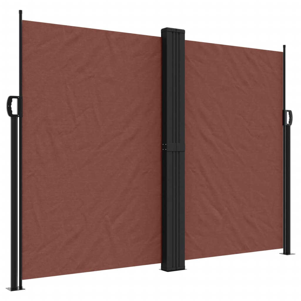 vidaXL Retractable Side Awning Brown 180x1200 cm 2