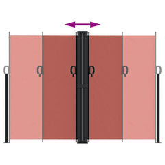 vidaXL Retractable Side Awning Terracotta 180x1200 cm 5