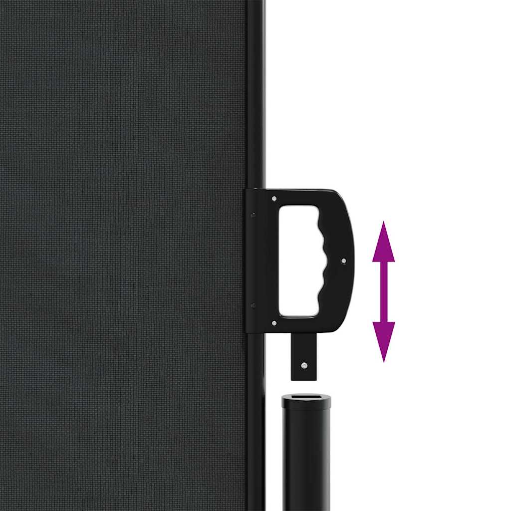 vidaXL Retractable Side Awning Black 200x1200 cm 6