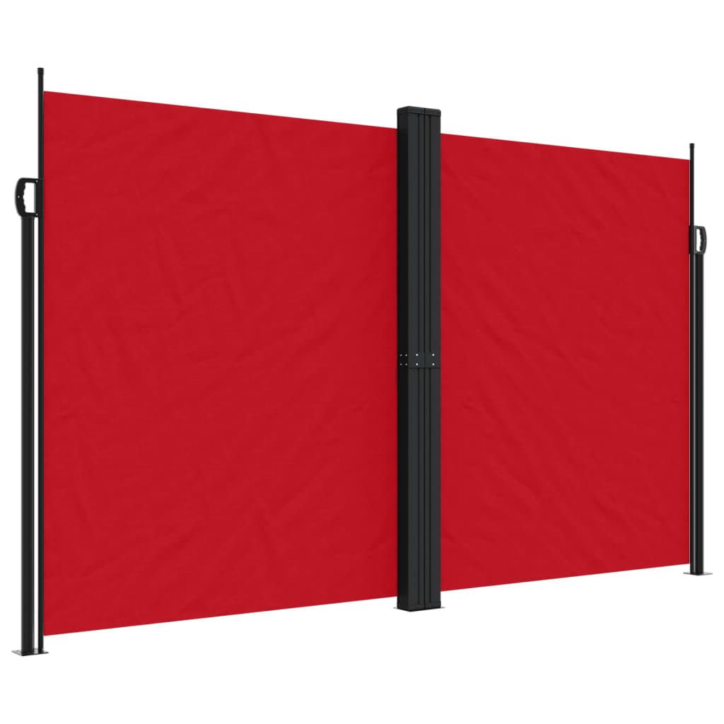 vidaXL Retractable Side Awning Red 200x1200 cm 2