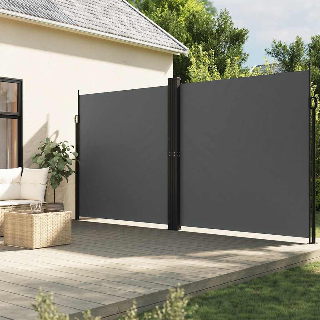 vidaXL Retractable Side Awning Anthracite 200x1200 cm 1