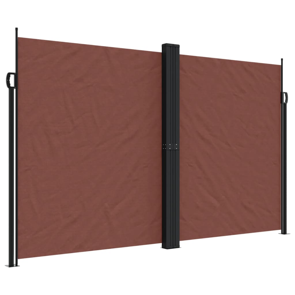 vidaXL Retractable Side Awning Brown 200x1200 cm 2