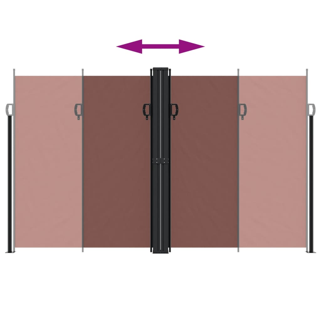 vidaXL Retractable Side Awning Brown 200x1200 cm 5