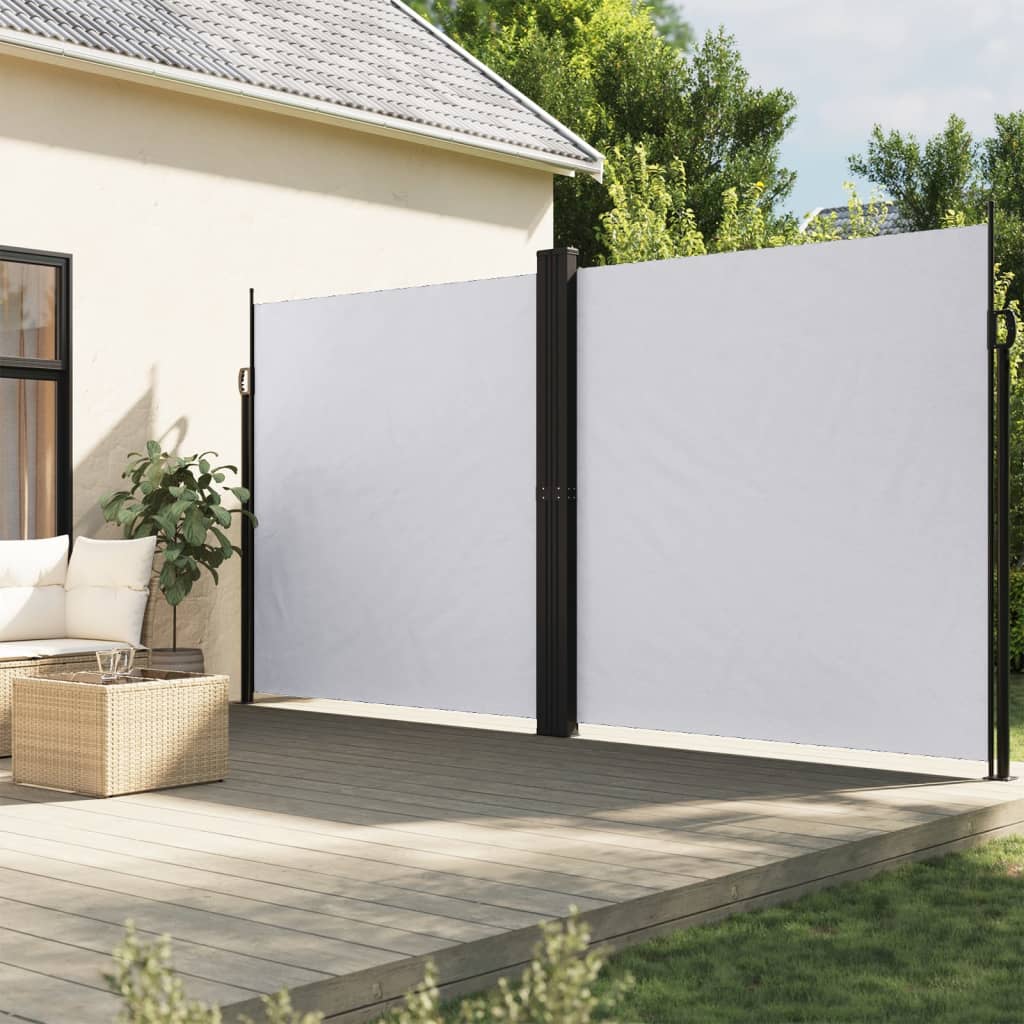 vidaXL Retractable Side Awning White 200x1200 cm 1