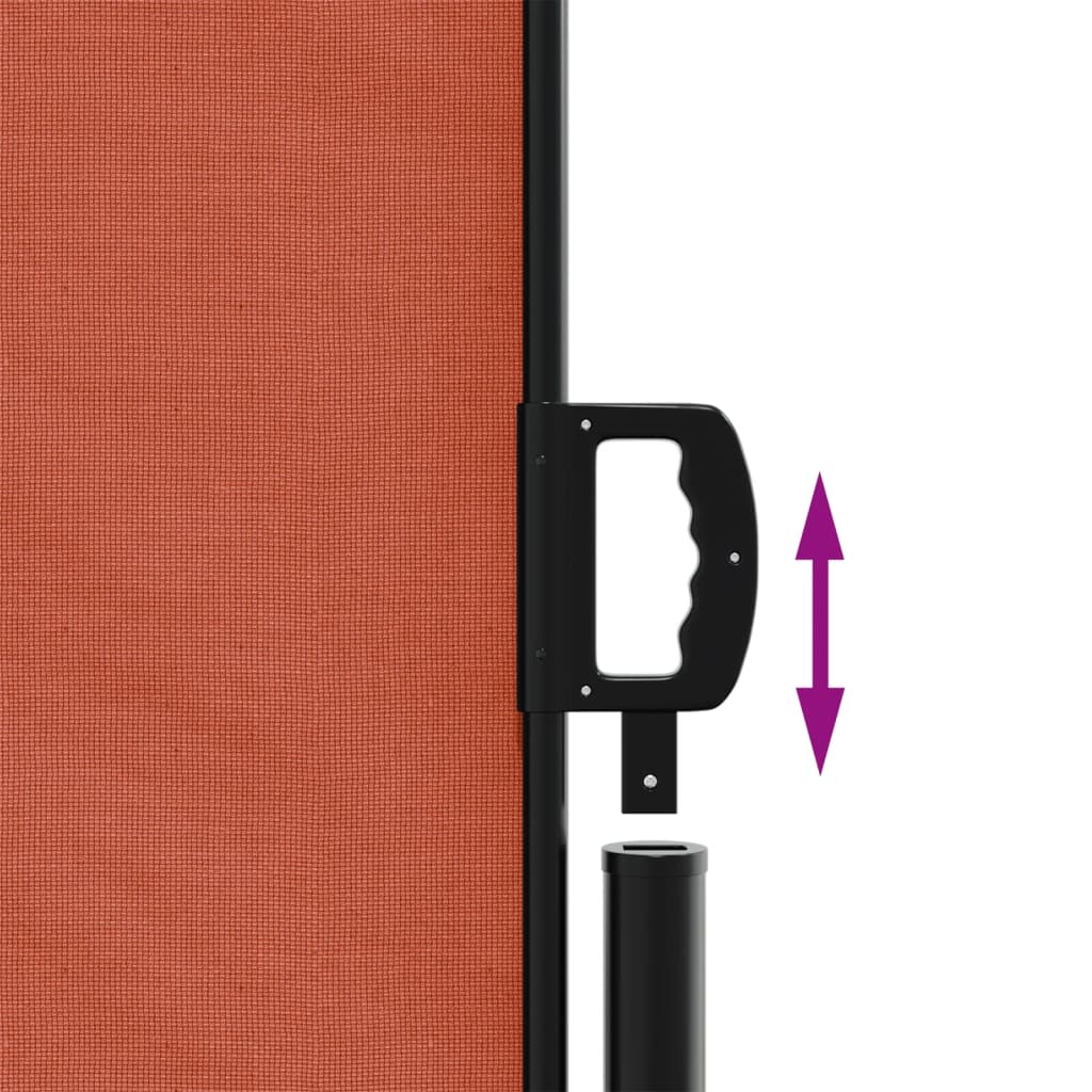 vidaXL Retractable Side Awning Terracotta 200x1200 cm 6