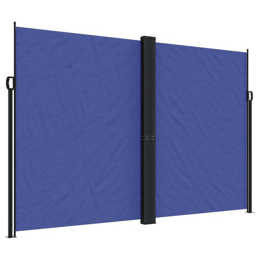 vidaXL Retractable Side Awning Blue 220x1200 cm 2