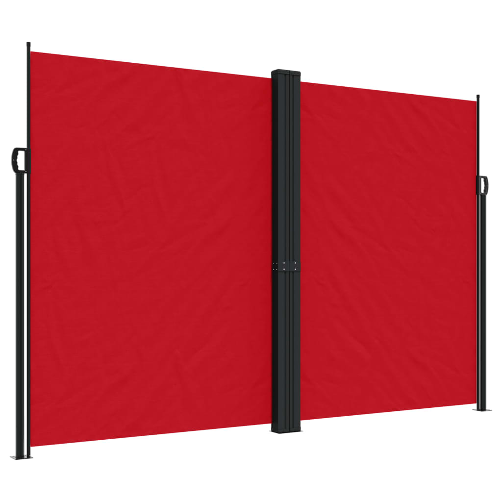 vidaXL Retractable Side Awning Red 220x1200 cm 2