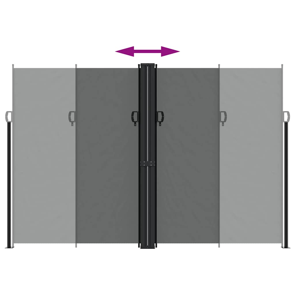 vidaXL Retractable Side Awning Anthracite 220x1200 cm 5