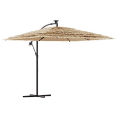 vidaXL Garden Parasol with Steel Pole Brown 246x246x230 cm 2