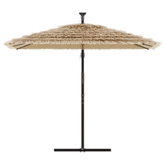 vidaXL Garden Parasol with Steel Pole Brown 246x246x230 cm 3