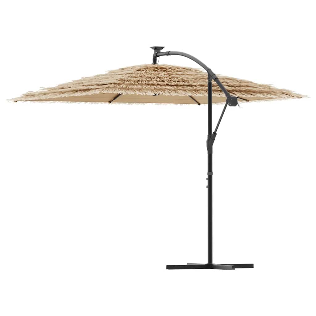vidaXL Garden Parasol with Steel Pole Brown 246x246x230 cm 5