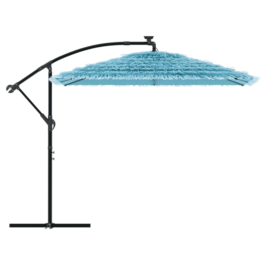 vidaXL Garden Parasol with Steel Pole Blue 246x246x230 cm 4
