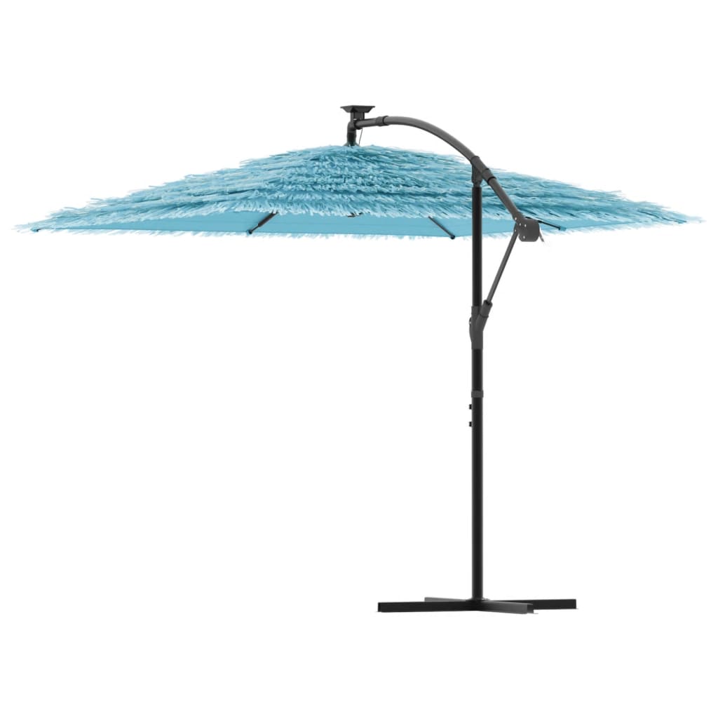 vidaXL Garden Parasol with Steel Pole Blue 246x246x230 cm 5