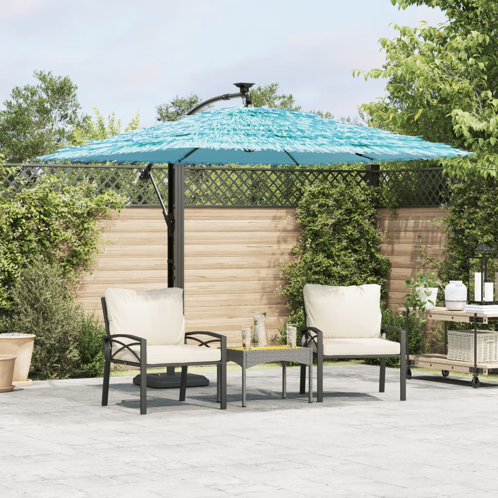 vidaXL Garden Parasol with Steel Pole Blue 246x246x230 cm 1