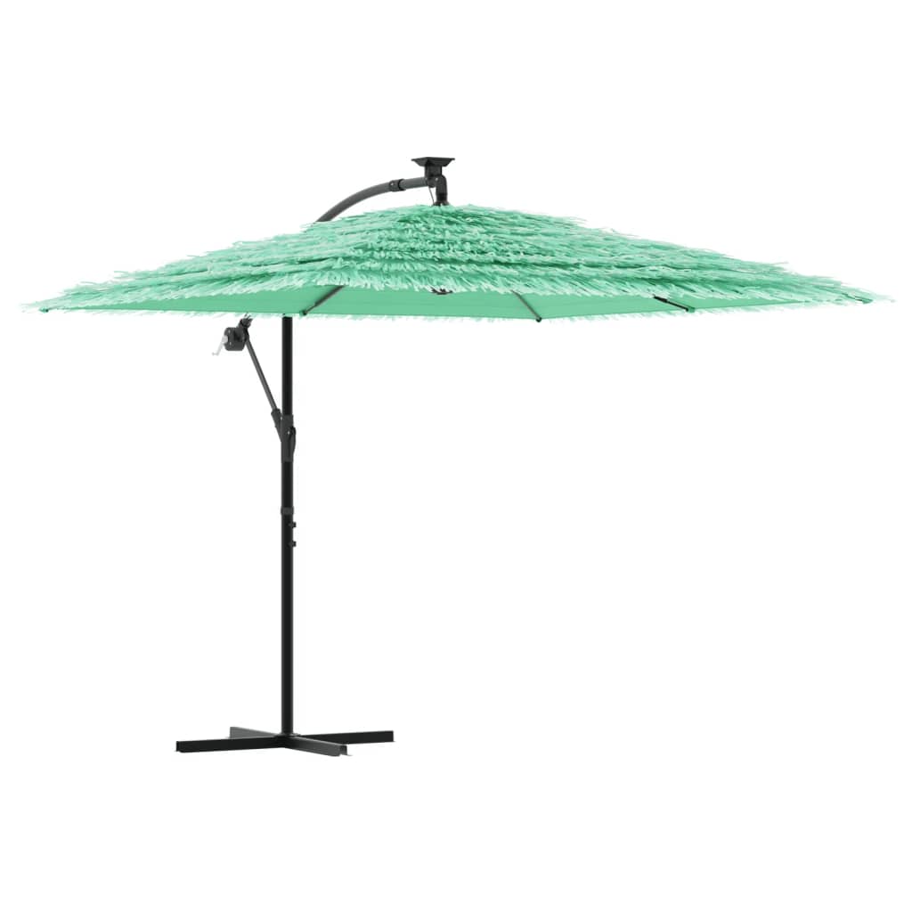 vidaXL Garden Parasol with Steel Pole Green 246x246x230 cm 2