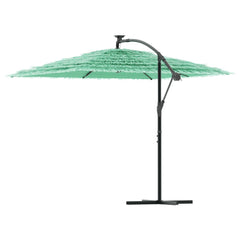 vidaXL Garden Parasol with Steel Pole Green 246x246x230 cm 5