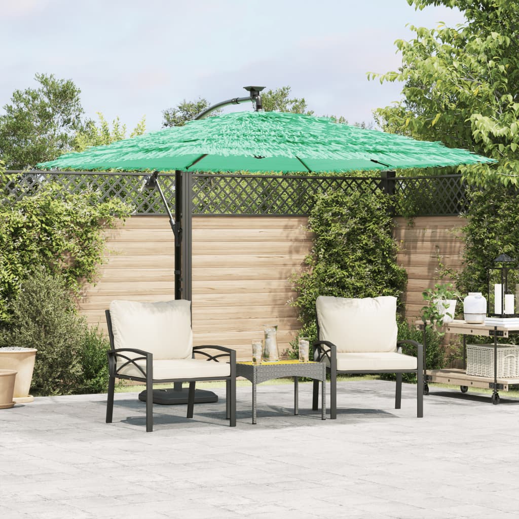 vidaXL Garden Parasol with Steel Pole Green 246x246x230 cm 1