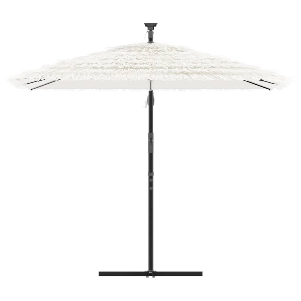 vidaXL Garden Parasol with Steel Pole White 246x246x230 cm 3