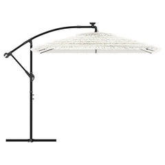 vidaXL Garden Parasol with Steel Pole White 246x246x230 cm 4