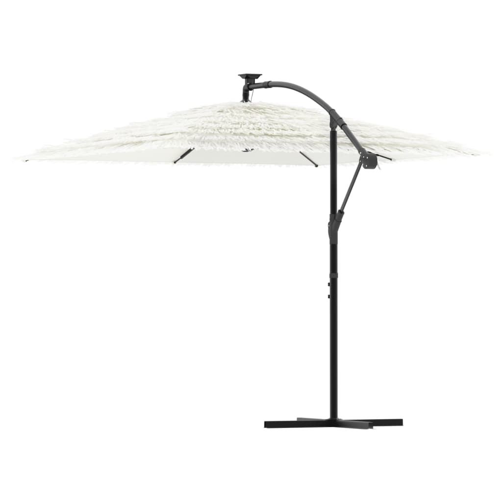 vidaXL Garden Parasol with Steel Pole White 246x246x230 cm 5