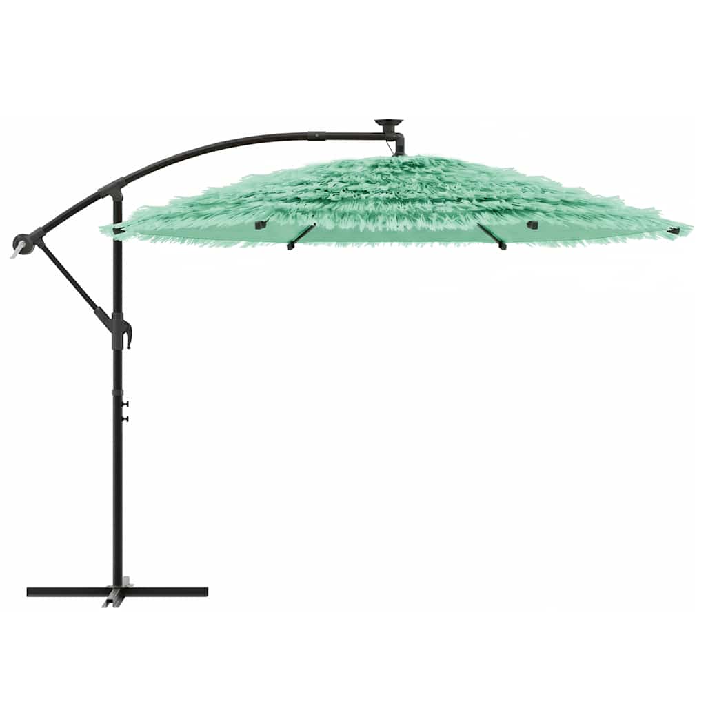vidaXL Garden Parasol with Steel Pole Green 269x269x235 cm 4