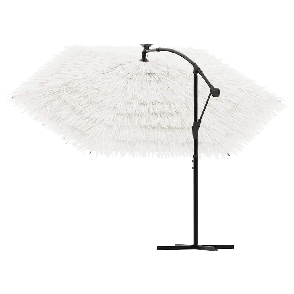 vidaXL Garden Parasol with Steel Pole White 269x269x235 cm 5
