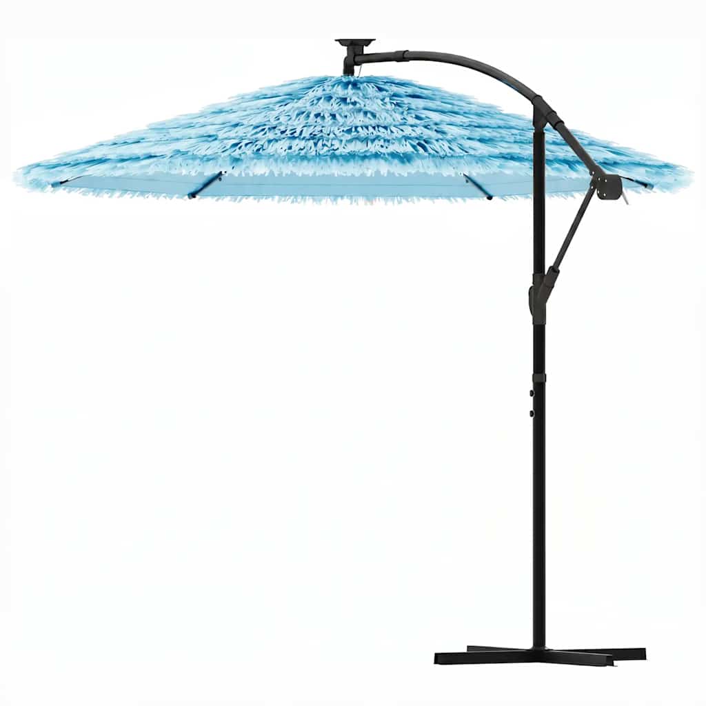 vidaXL Garden Parasol with Steel Pole Blue 290x290x238 cm 6