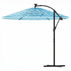 vidaXL Garden Parasol with Steel Pole Blue 290x290x238 cm 6