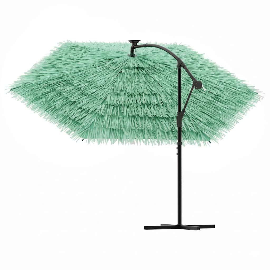 vidaXL Garden Parasol with Steel Pole Green 290x290x238 cm 5