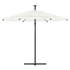 vidaXL Garden Parasol with Steel Pole White 290x290x238 cm 3