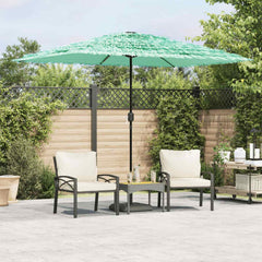 Garden Parasol with Steel Pole Green 300 cm 250 cm 200 cm