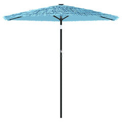 vidaXL Garden Parasol with Steel Pole Blue 223x223x213 cm 3