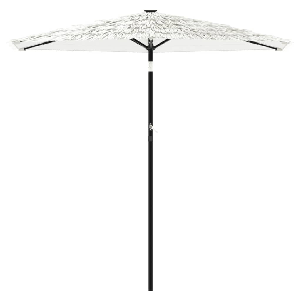 vidaXL Garden Parasol with Steel Pole White 223x223x213 cm 3
