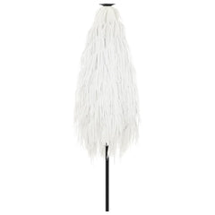 vidaXL Garden Parasol with Steel Pole White 223x223x213 cm 6