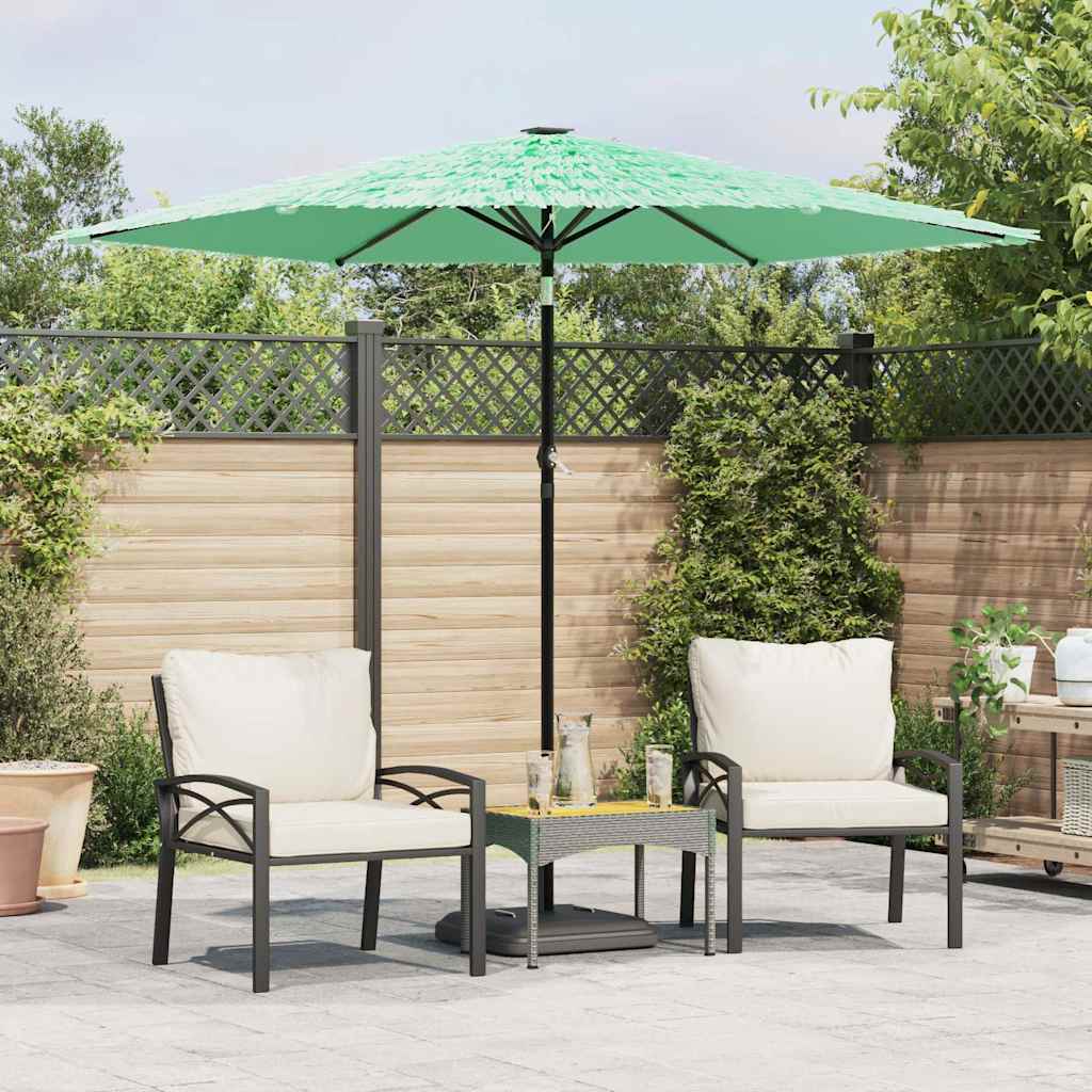 Garden Parasol with Steel Pole Green 268 cm 226 cm 268 cm